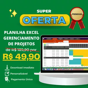 Imagem do curso PLANILHA EXCEL GERENCIAMENTO DE PROJETOS 