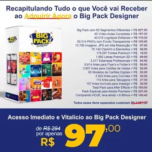 Imagem de capa para o Curso online Big Pack Designer 