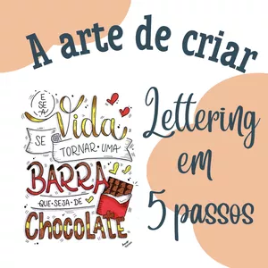 Imagem de capa para o Ebook Lettering em 5 passos