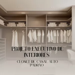 Imagem de capa para o Ebook PROJETO EXECUTIVO - CLOSET CASAL ALTO PADRÃO 