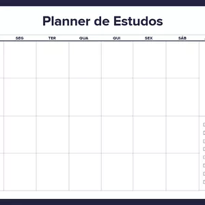 Imagem de capa para o Ebook Planner Semanal de Estudos