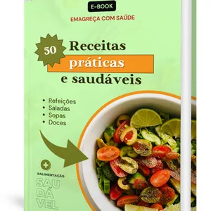 Imagem de capa para o Ebook 50 Receitas Práticas e Saudáveis