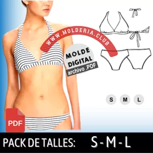 Imagen de portada para Curso online Molde Patrón Bikini de Mujer