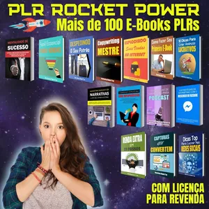 Imagem de capa para o Curso online Super Pack PLR Rocket Power – Mais de 100 E-Books PLRs.