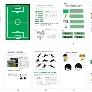 Imagem de capa para o Ebook Atividades sobre a Copa do Mundo para Crianças Pequenas