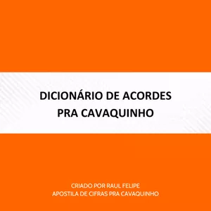 Imagem de capa para o Ebook DICIONÁRIO DE ACORDES PARA CAVAQUINHO