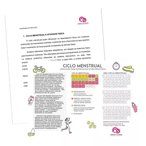 Imagem de capa para o Ebook Ciclo menstrual e atividde física