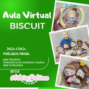 Imagem de capa para o Curso online Aula Virtual Biscuit Mini Presépio