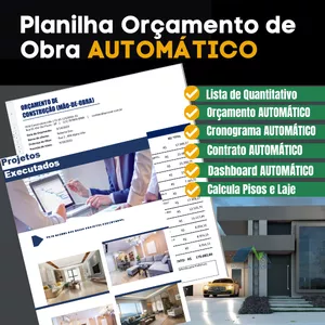 Imagem de capa para o Curso online Planilha Orçamento de Obra Automático