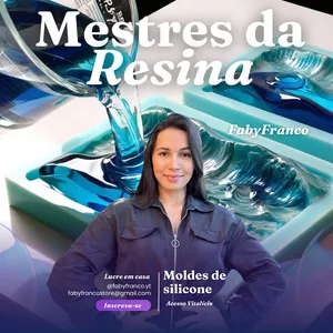 Imagem do curso MESTRES DA RESINA: Lucrando com Resina epóxi/Moldes de Silicone.