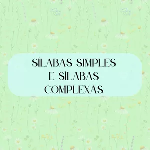 Imagem de capa para o Ebook Sílabas simples e sílabas complexas