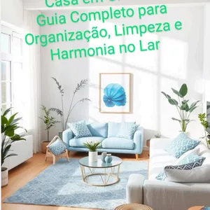 Imagem de capa para o Ebook Casa em Ordem: Guia Completo para Organização, Limpeza e Harmonia no Lar