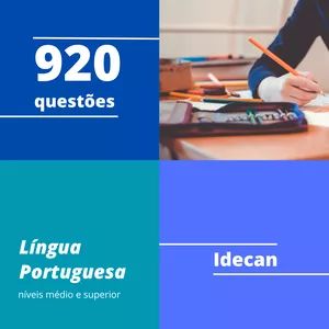 Imagem de capa para o Ebook Banco de Questões Idecan - Língua Portuguesa