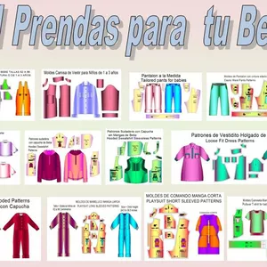 Imagen de portada para Ebook Kit de Moldes para costura de ropa de bebe