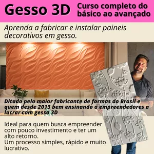 Imagem de capa para o Curso online Gesso 3D do básico ao avançado