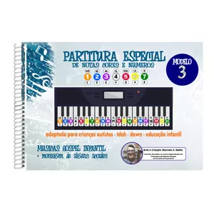 Imagem de capa para o Ebook Partituras de Teclado para AUTISTAS- Gospel Infantil