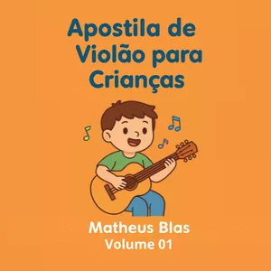 Imagem de capa para o Ebook Apostila de Violão para Crianças - Volume 01