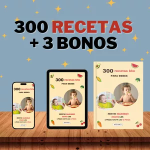 Imagen de portada para Ebook 300 RECETAS BLW + 3 REGALOS 