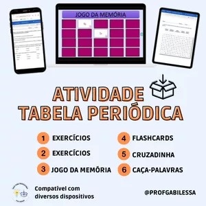 Imagem de capa para o Curso online 6 Atividades - Introdução da Tabela Periódica 