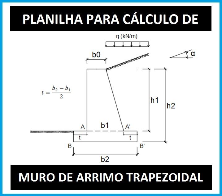 Imagem do curso Planilha para cálculo de muro de arrimo trapezoidal (Tipo IV)