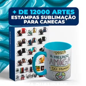 Imagem de capa para o Curso online Estampas Sublimação Canecas Pack + De 12mil Artes