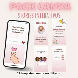 Imagem de capa para o Ebook STORIES INTERATIVOS - 25 TEMPLATES 