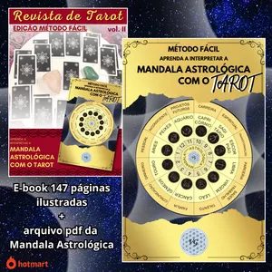 Imagem de capa para o Ebook Aprenda a Interpretar a MANDALA ASTROLÓGICA com o Tarot. Método Fácil.