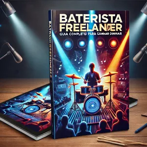 Imagem de capa para o Ebook Baterista Freelancer: Guia Completo para Ganhar Dinheiro