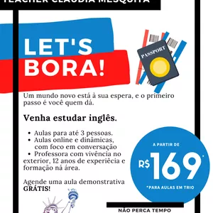 Cover image for Online service Aulas particulares de inglês/ Private English Classes