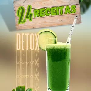 Imagem de capa para o Ebook 24 Receitas de sucos naturais que vão te ajudar a emagrecer em menos de 20 dias!