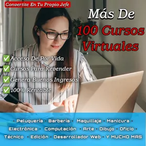 Imagen de portada para Ebook Más De 100 Cursos Virtuales Para Revender 