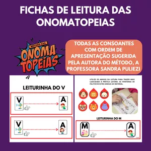 Imagem de capa para o Curso online FICHAS DE LEITURA DAS ONOMATOPEIAS- TODAS AS CONSOANTES