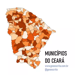 Imagem de capa para o Curso online Municípios do Ceará - Mapa Editável para PowerPoint e SVG v2.0