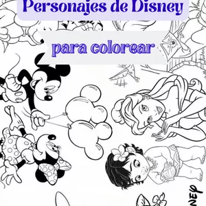 Imagen de portada para Ebook Personajes de Disney para colorear 