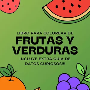 Imagen de portada para Ebook Libro para Colorear Frutas y Verduras