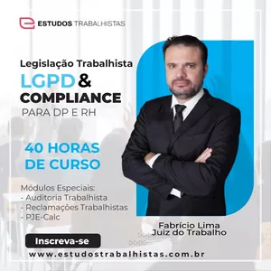 Imagem do curso Legislação Trabalhista, Compliance e LGPD para DP e RH