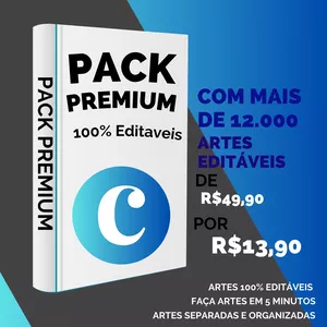 Imagem de capa para o Curso online PACK PREMIUM DE ARTES DO CANVA