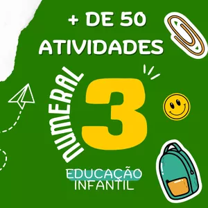 Imagem de capa para o Ebook +50 ATIVIDADES NUMERAL 3 