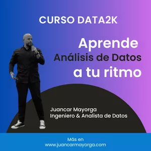 Imagen de portada para Curso online Data2k - Curso de Análisis de Datos a tu ritmo