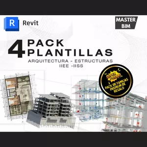 Imagen de portada para Curso online PACK PLANTILLAS REVIT 2021 | ARQUITECTURA, ESTRUCTURA, SANITARIAS y ELECTRICAS