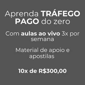 Imagem de capa para o Curso online Tráfego pago do zero ao avançado em 3 meses.