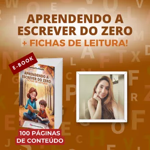 Imagem de capa para o Ebook Aprendendo a escrever do zero + Fichas de leitura!