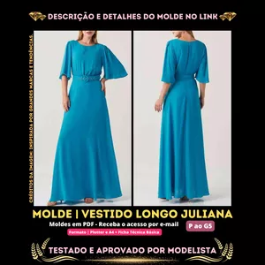 Imagem de capa para o Curso online [Molde em PDF] - Vestido Longo Juliana. ID 3480659