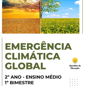 Imagem de capa para o Ebook Emergência Climática Global 2º Ano 1º Bimestre (Ensino Médio) - Apostila com Planos de Aula