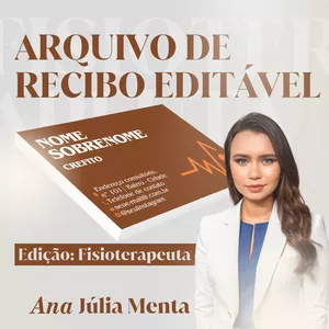 Imagem de capa para o Ebook Canva Editável // Recibo para Fisioterapeuta 💆🏻‍♀️