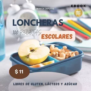 Imagen de portada para Curso online 100 Recetas : Loncheras libres de gluten, lácteos y azúcar refinada + 3 Bonos de regalo