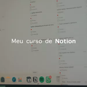 Imagem de capa para o Curso online Meu curso de Notion.