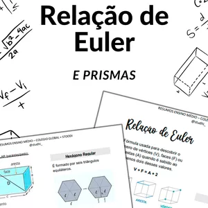 Imagem de capa para o Ebook Resumo Matemática - Relação de Euler e Prismas