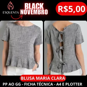 Imagem de capa para o Curso online BLUSA MARIA CLARA - Molde em PDF