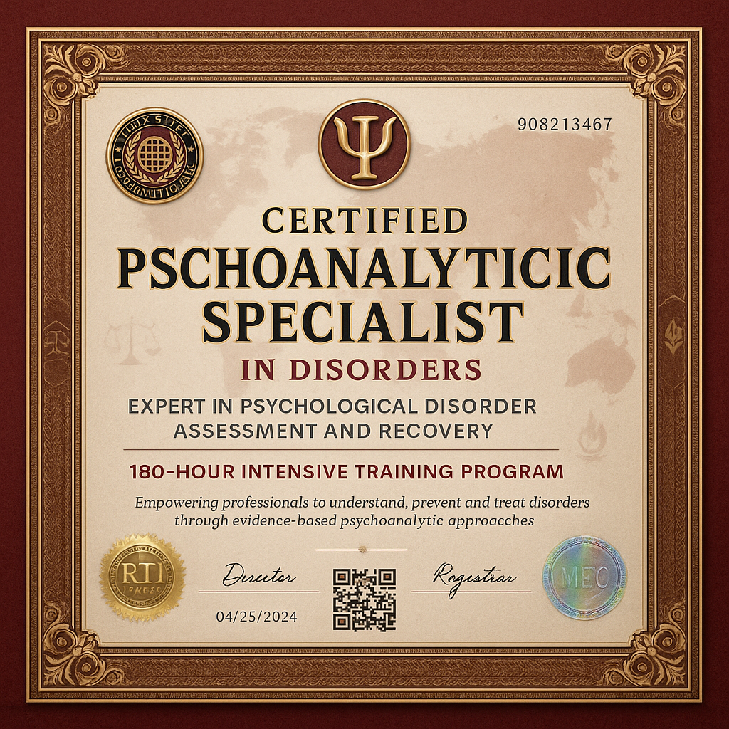 Imagem do curso ⚠️ ULTIMA DIA! ⚠️ Formação Especialização em Distúrbios - Psicanalista + Livro + Registro Profissional + Crachá Digital + Mapas Mentais + Cartilhas + Resumos + Exercícios + Práticas